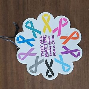 New ceramic Christmas ornament supporting all the disease ribbons